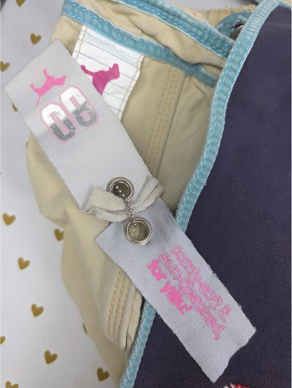 RARE Victoria's Secret PINK Live In Pink 86 Messenger Bag Canvas Crossbody HTF - Picture 3 of 8